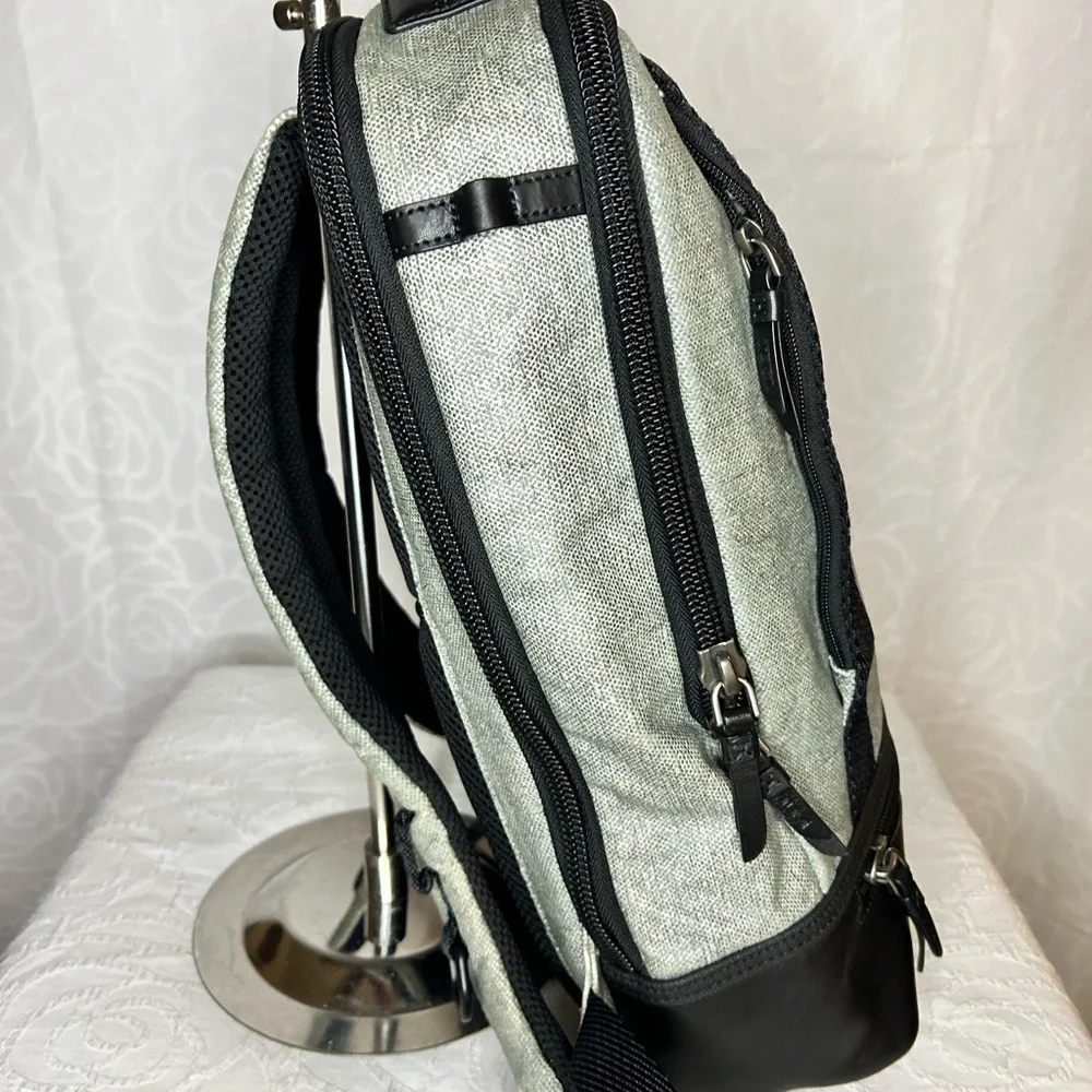 NWOT TUMI Alpha Bravo Dover Black and Gray Men's Backpack.